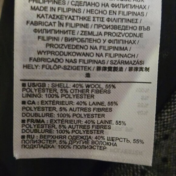 Banana Republic NWT Martin Fit Slim Ankle Gray Tweed Polka Dot Pants Size 6p - Picture 10 of 10